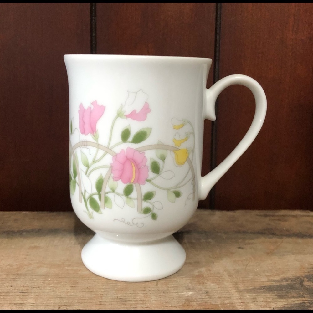 Interlude Brand Coffee Pedestal Cup w/ Floral Mix